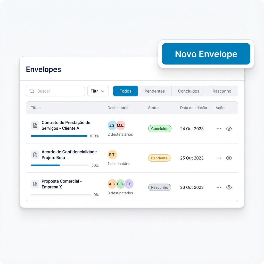 Gestão de Envelopes